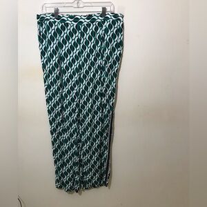 1X Lili Sport Geometric Print Wide Leg Pants Straight green black white …